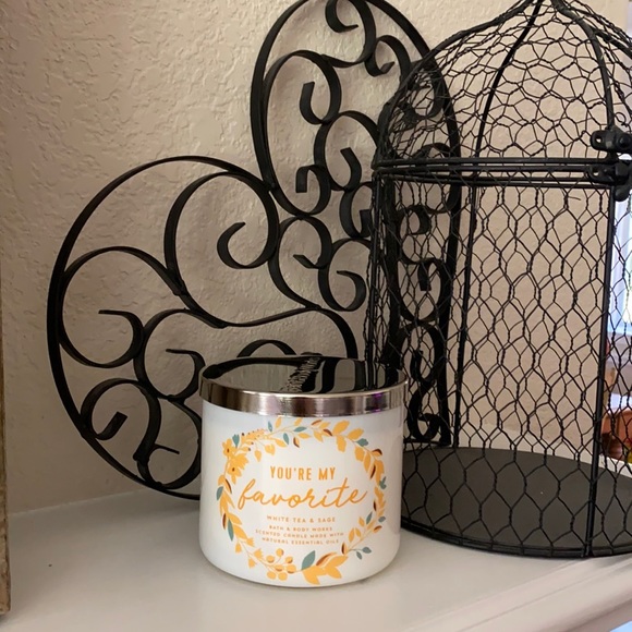 Bath & Body Works White Tea & Sage Candle 3 Wick